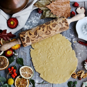 Floral One Embossing Rolling Pin