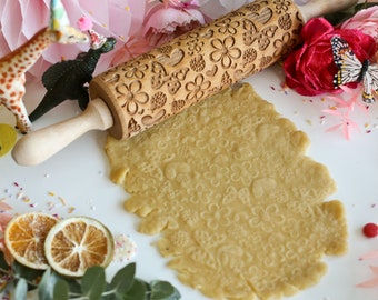 Springtime One Embossing Rolling Pin