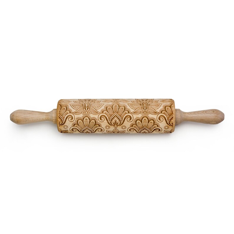 Mendi 2 Patterned Embossing Rolling Pin Etsy UK