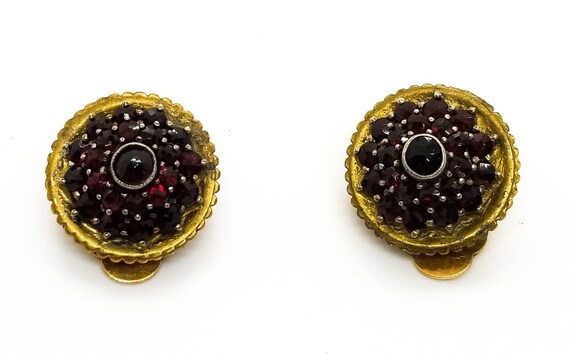 Antique Rare Early Hobe Victorian Bohemian Garnet