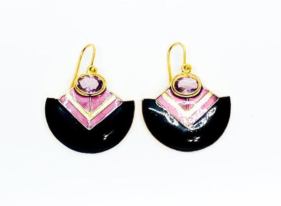 Amethyst Deco Earrings