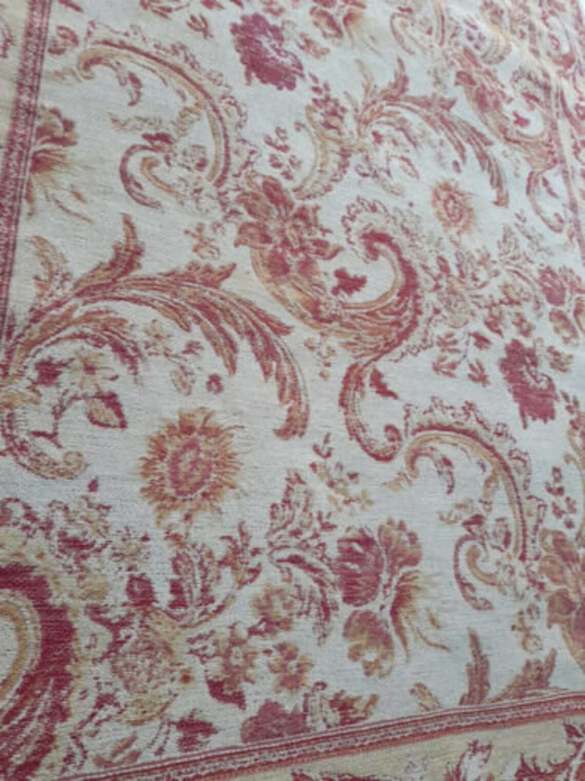 Laura Ashley Raspberry & Gold Baroque Rug Etsy