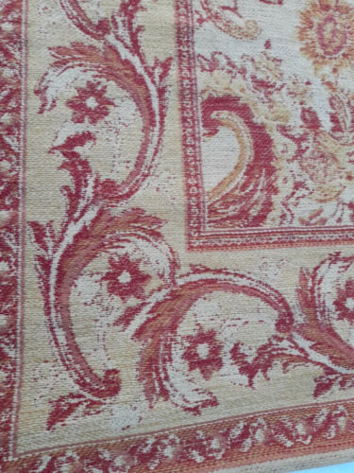 Laura Ashley Raspberry & Gold Baroque Rug Etsy