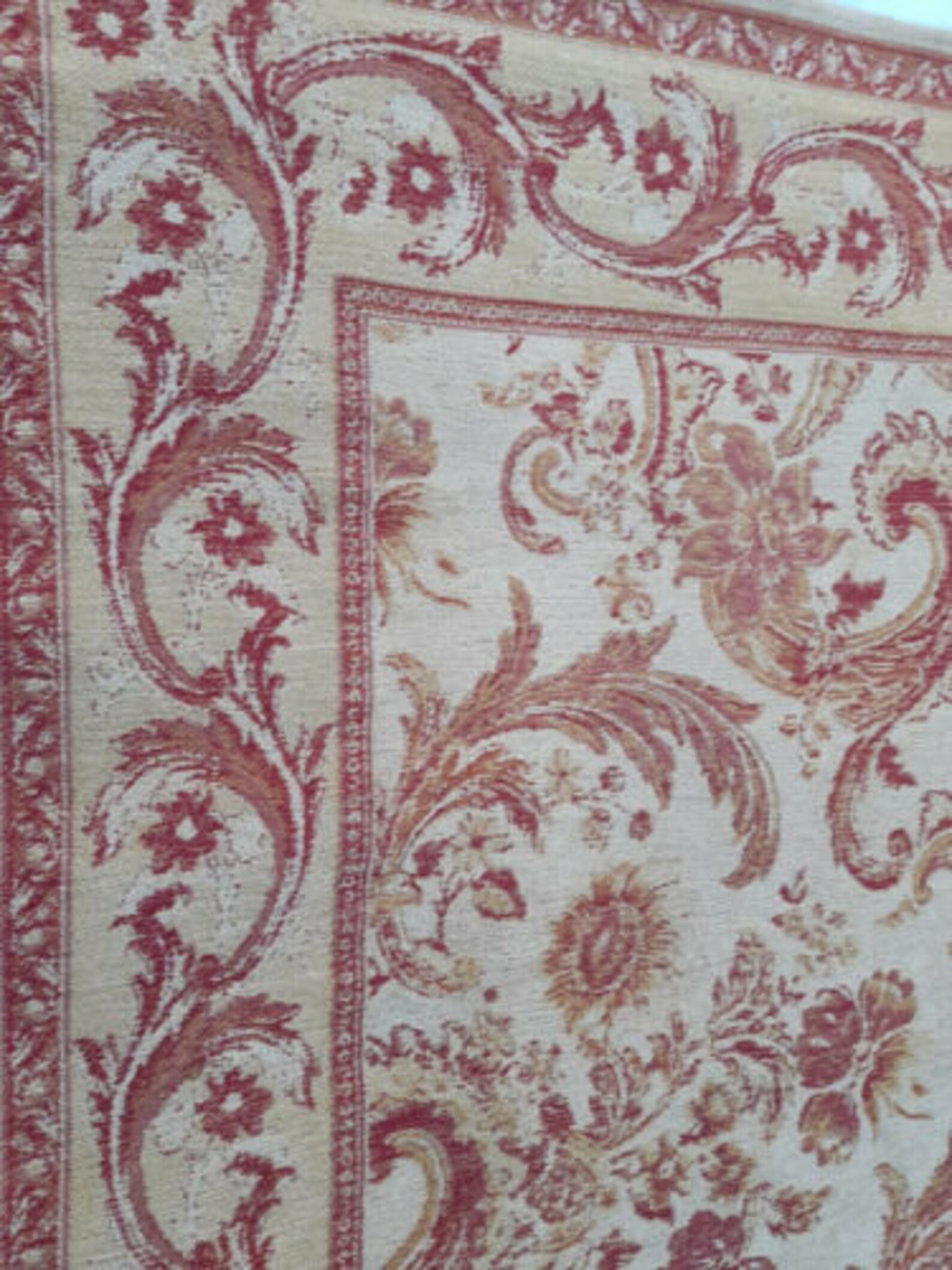 Laura Ashley Raspberry & Gold Baroque Rug Etsy