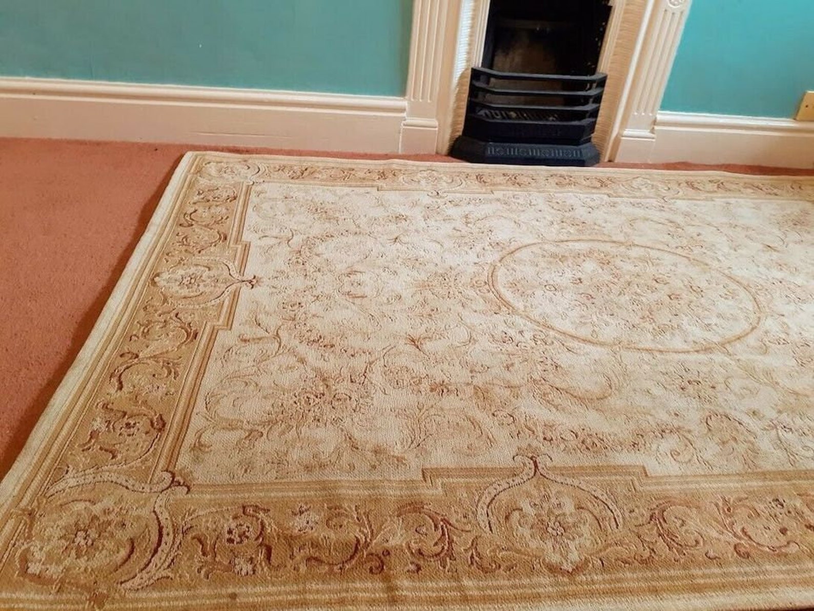 Laura Ashley Rug the Victoriana in Golds & Ivory with Etsy