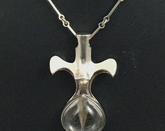 Lapponia / Björn Weckström, Vintage Sterling Silver Pendant “Luna” ,  Finland 1985