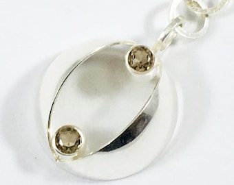Elis Kauppi, Modernist Silver Pendant, Kupittaan Kulta, Finland 1966