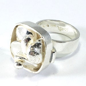Giertta, Modernist Silver Ring, Sweden 1969