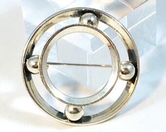 Erik Granit, Vintage Silver Brooch, Modernist, Finland