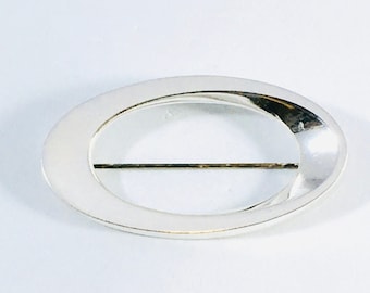 Hans Hansen, Modernist Silver Brooch, Bent Gabrielsen, Denmark 1970s