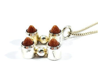 Elis Kauppi, Vintage Silver Pendant, Kupittaan Kulta, Finland 1970s