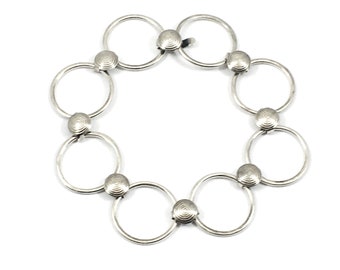 Elis Kauppi, Modernist Silver Bracelet, Kupittaan Kulta, Finland 1970