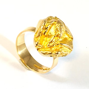 Björn Weckström / Lapponia, Vintage 14k Gold Ring “ Yellow Rose ”, Finland 1972