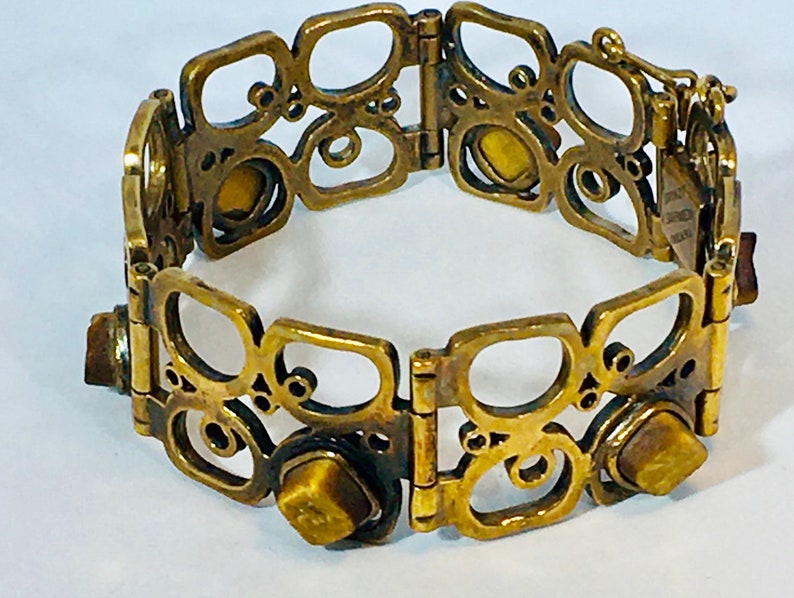 Vintage Bronze Bracelet Pentti Sarpaneva Turun Hopea Finland 1970\u2019s