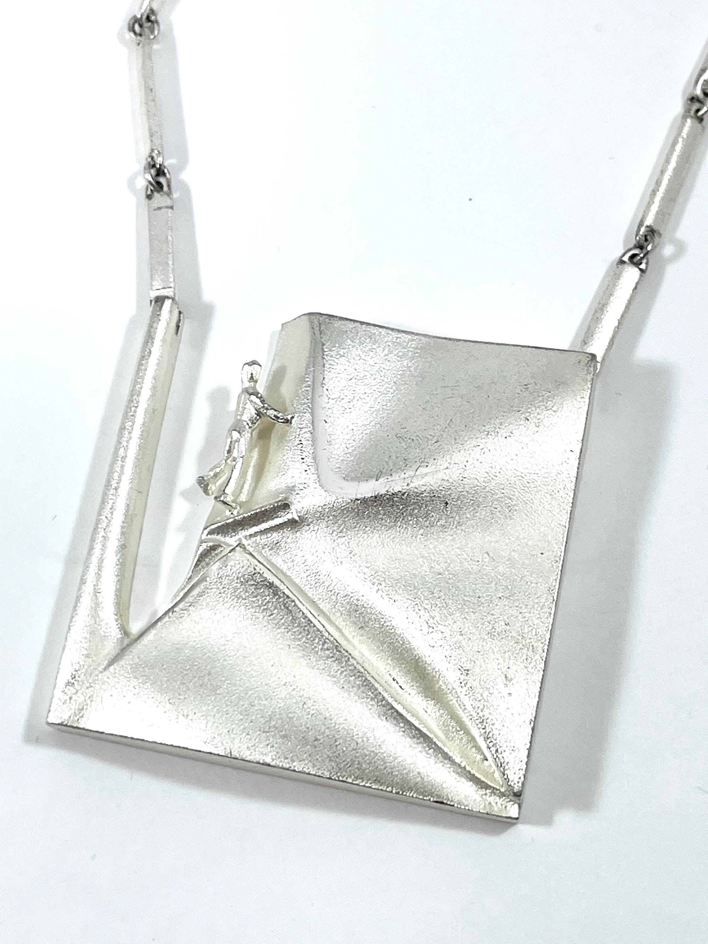 Björn Weckström / Lapponia, Heavy Sterling Silver Pendant Necklace