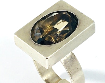 Elis Kauppi, Modernist Silver Ring, Kupittaan Kulta, Finland