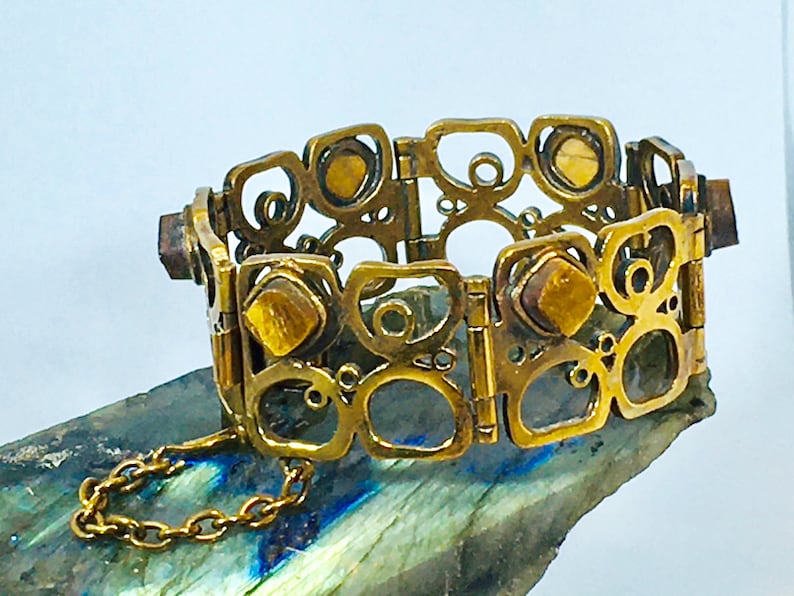 Vintage Bronze Bracelet Pentti Sarpaneva Turun Hopea Finland 1970\u2019s