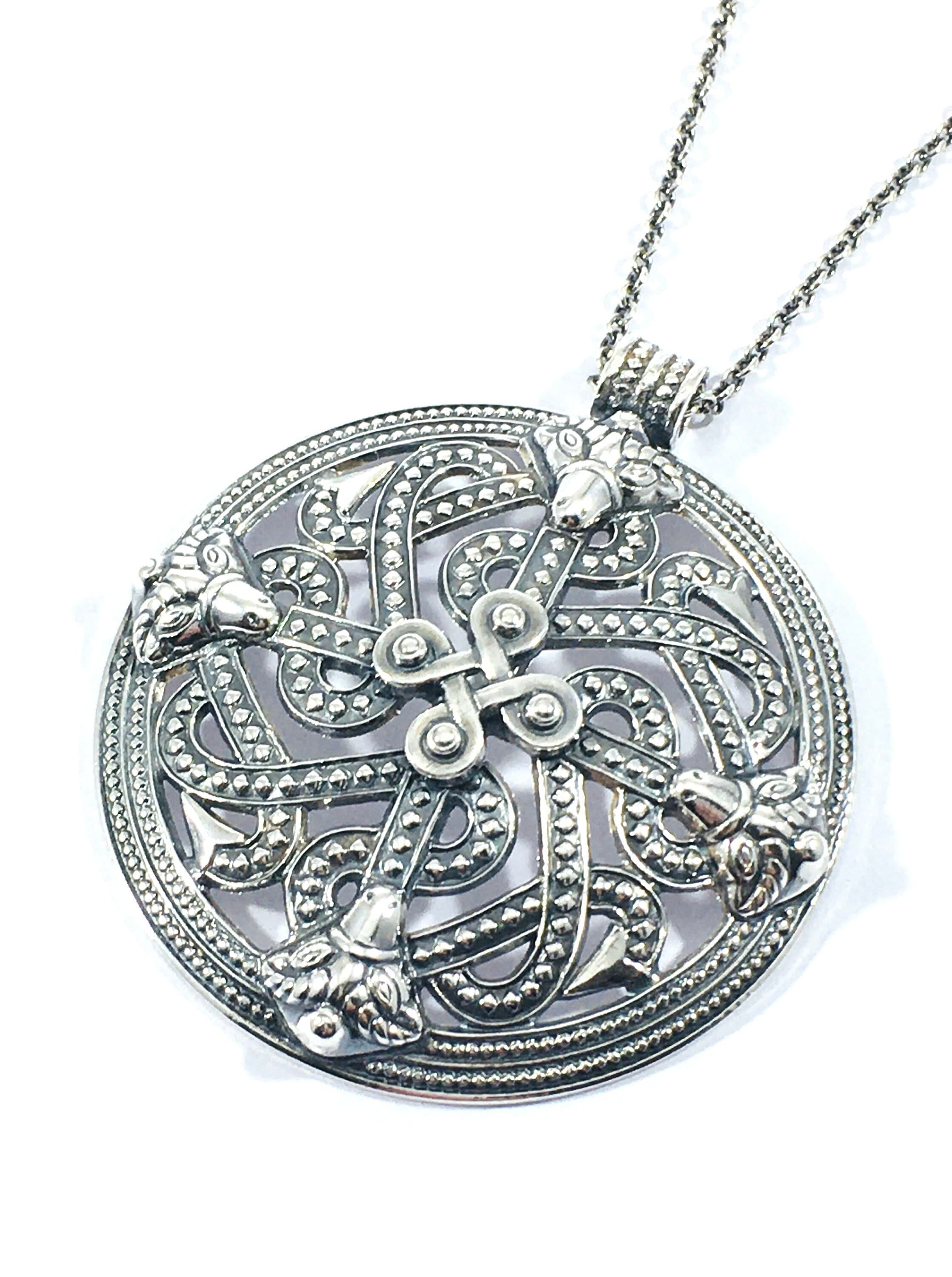 Kalevala Koru カレワラ シルバー 925 アンティーク ネックレス Kalevala Koru, Vintage Silver Pendant and Necklace, Finland