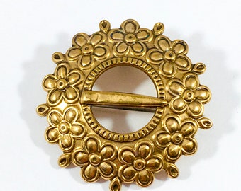 Kalevala Koru, Vintage Bronze Brooch “Loviisan”, Finland