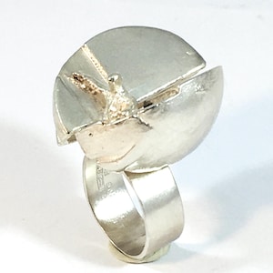 Lapponia / Björn Weckström, Vintage Sterling Silver Ring ” Ikaros”, Finland 1970