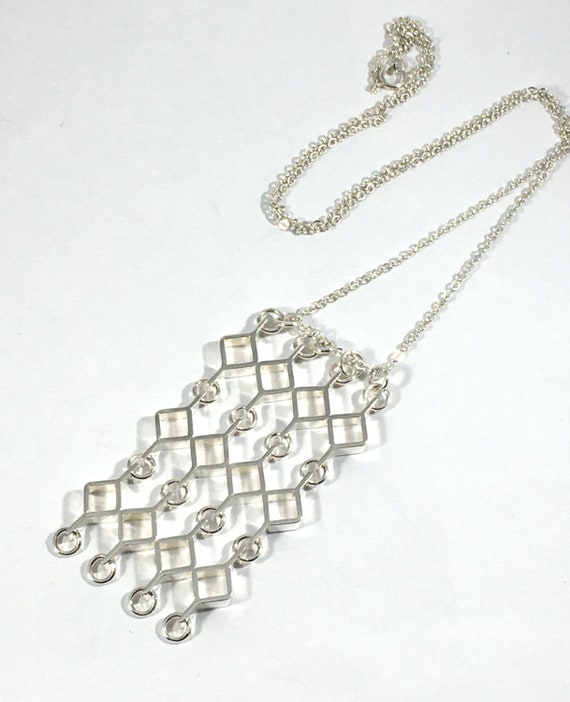 Jorma Laine Modernist Silver Pendant ruutu Kultateollisuus Ky