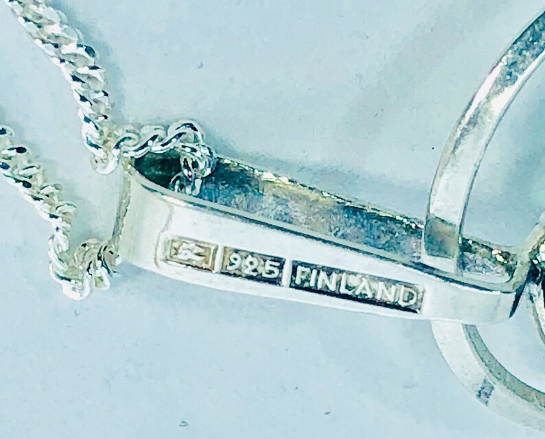 Kultasepp\u00e4 Salovaara Vintage Silver Pendant Necklace Finland