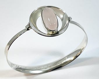 Pentti Sarpaneva, Heavy Modernist Silver Bracelet, Turun Hopea