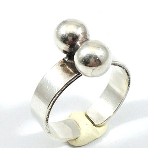 Gaudy Guld Och, Modernist Silver Ring, Sweden 1975