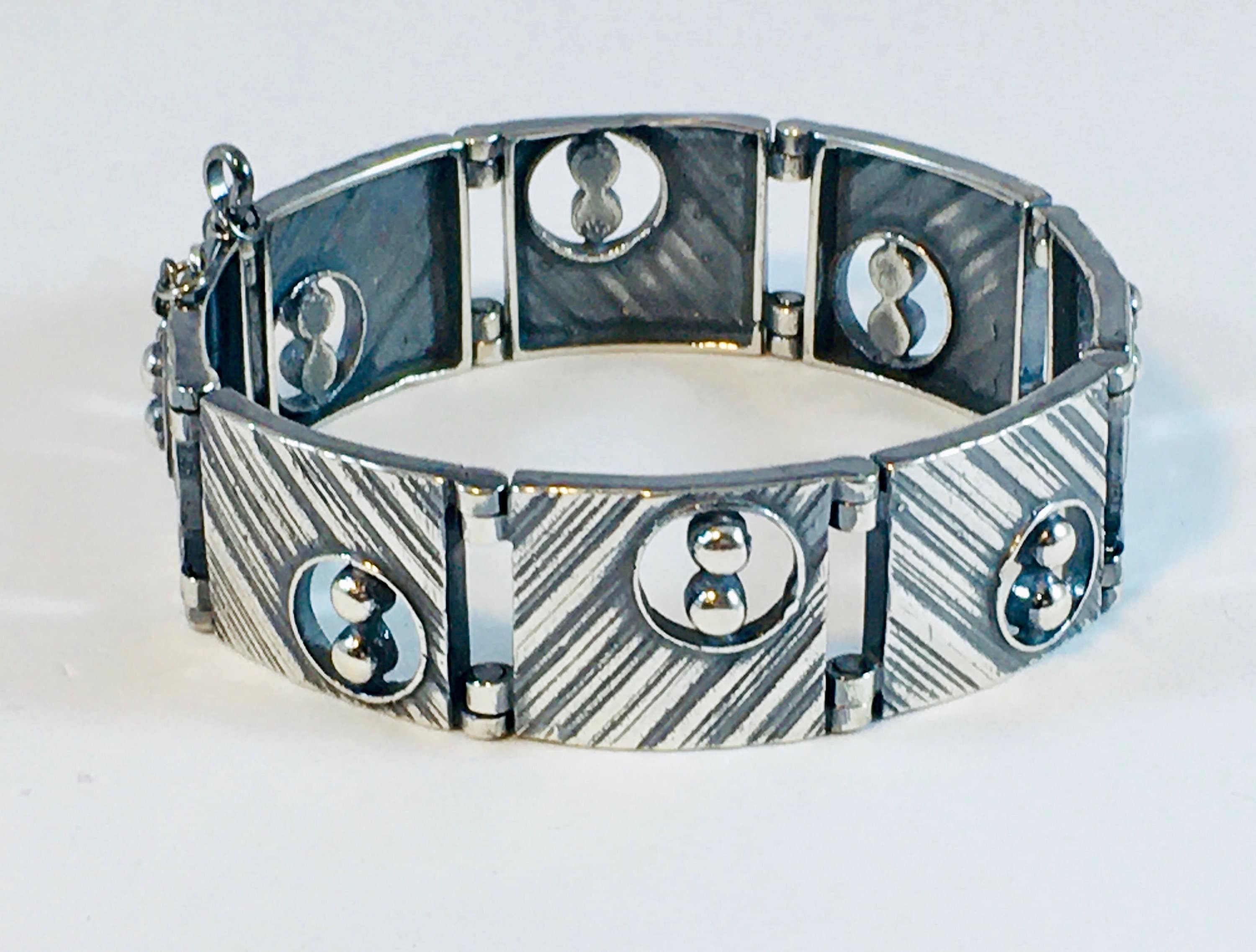 希少／北欧ヴィンテージ ／60s ／Jorma Laine作品SILVER925 Jorma Laine, Modernist Silver Bracelet, Kultateollisuus Ky