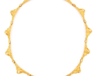 Björn Weckström / Lapponia , Vintage Gold Necklace “ Kaarisilta “ , Finland 1971