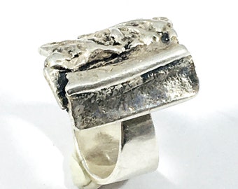 Kaplan Atelje,  Modernist Silver Ring, Sweden 1968