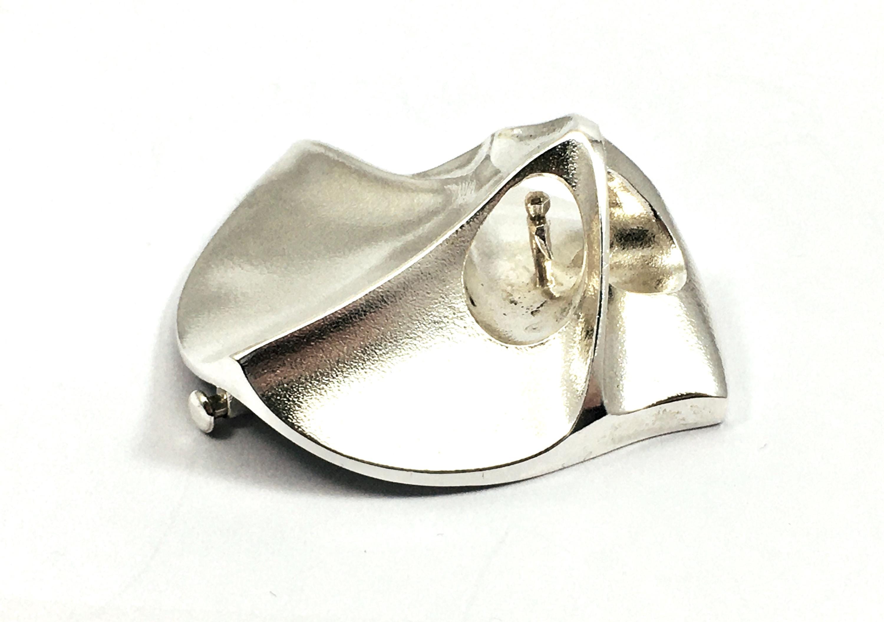 Björn Weckström / Lapponia, Sterling Silver Brooch ” Labyrinth