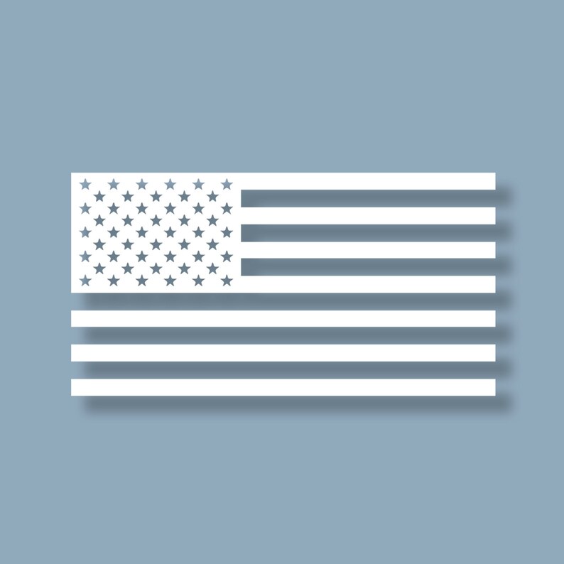 American Flag 2.75 x 5 Decal Laptop Car Truck Window Rougarou Designs