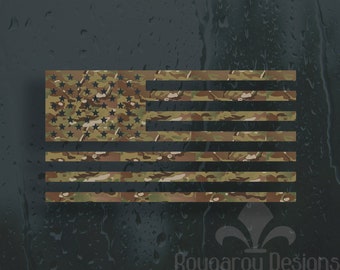 Abzeichen US Flagge 3D Effekt multicam