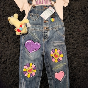 Painted toddler overalls