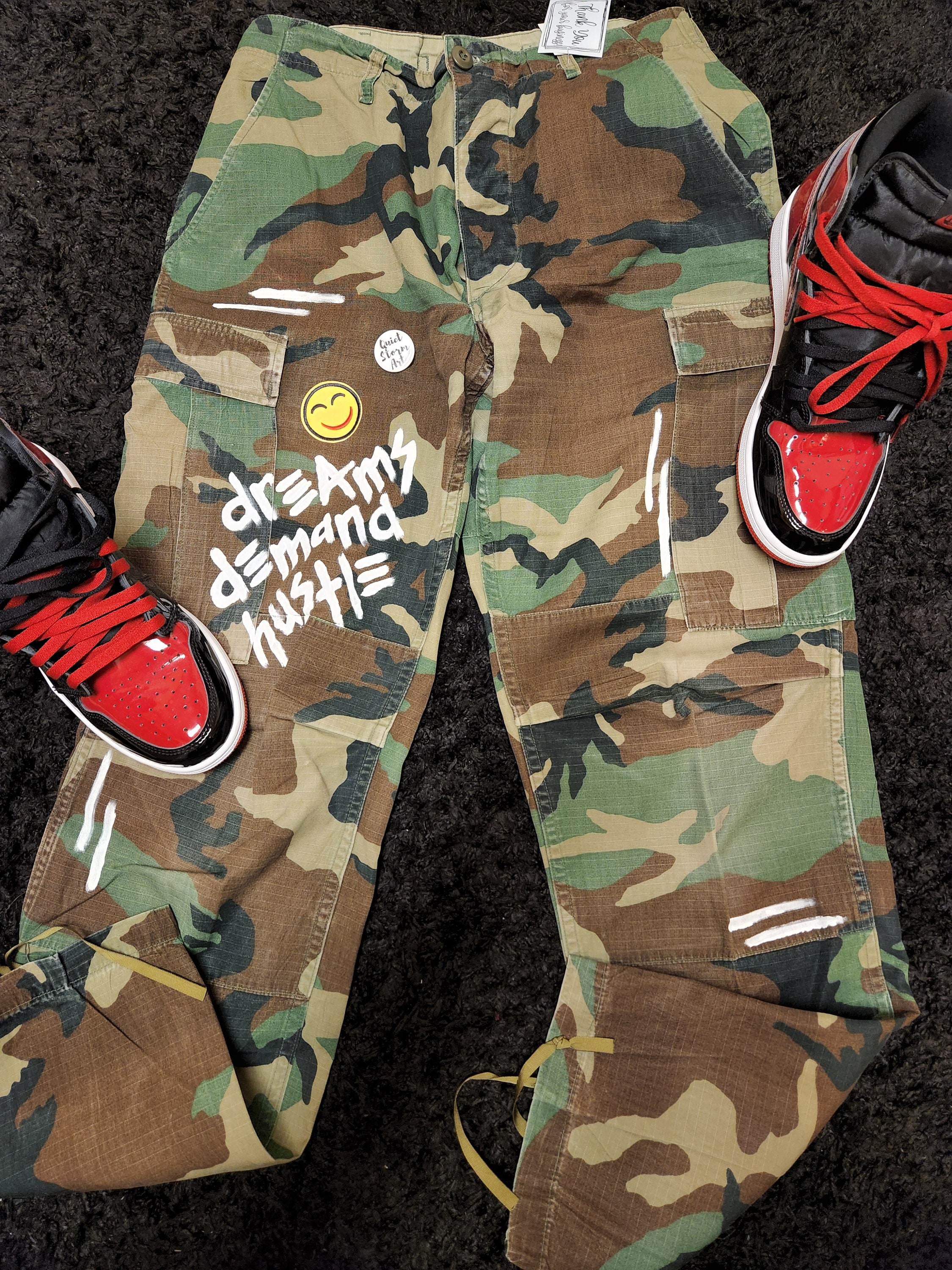 Dreams Demand Hustle Camo Pants - Etsy