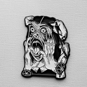 Haphephobia pin Enamel Pin fear of touch phobia pin Halloween pin creepy pin scary pin horror pin