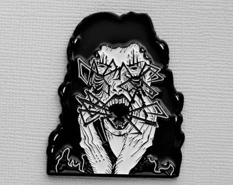 Arachnophobia Pin Enamel phobia pin fear of spiders pin Halloween pin creepy pin scary pin punk gore gothic pin