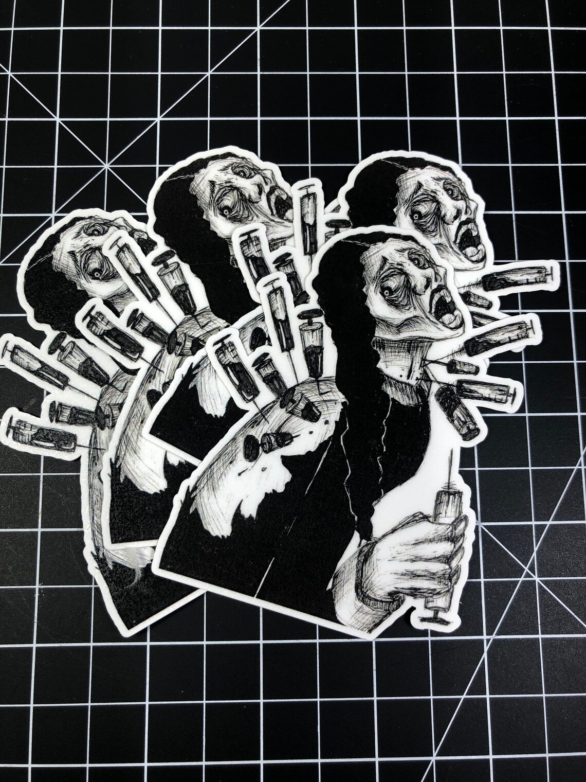 Trypanophobia Sticker fear of Needles phobia sticker Etsy