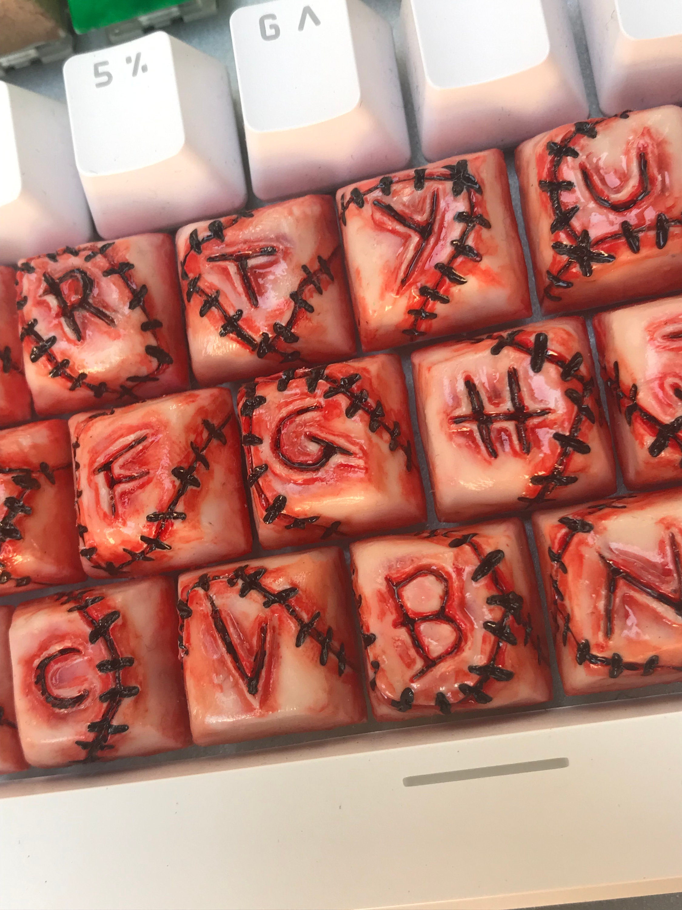 Gore Skin Artisan Keycap: Handmade Horror Mechanical Ed Gein Inspired ...