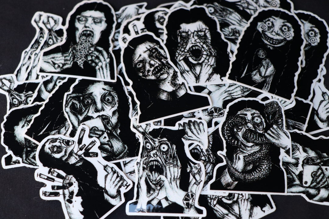Phobia Sticker Pack Horror Sticker 8 Unique Phobia Sticker Creepy