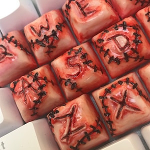 Gore Skin Keycap | Skinkey | Ed Gein inspired keycap horror keycap handmade artisan keycap clay  mechanical keycap halloween keycap unique