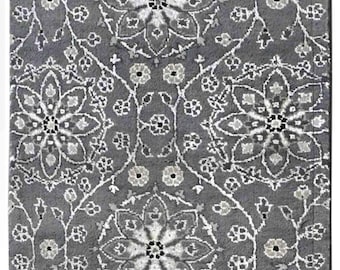 Runner Rug 13'x3' Samoke Silk Wool Carpet Genuine Hand knotted Runner Rugs Hallway Kitchen Living Floor Decor Gift Free Shipping USA Canada