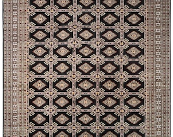 Area Rug 10' x 8' Bokhara Mauri Wool Carpet Handknotted Large Rug Housewarming Gift For Her Home Decor Gift Living Room Rug
