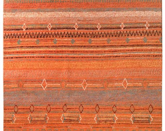 Moroccan Style Wool Carpet Beni Ouarain Azilal Rug 8' x 5' Feet Boho Gift Home Decor Gift For Her Berber Rugs Carpets Handmade Free Shipping