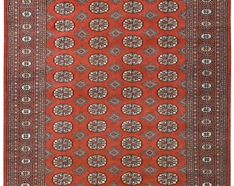 Handknotted Bokhara Tekke Wool Rug 8x5: Oriental Home Decor
