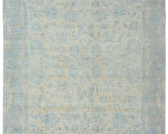 Area Rug 10' x 8'  Exquisite Large Wool Carpet With Silk Highlights Handknotted Rugs Housewarming Gift Home Decor Free USA Canada Shipping