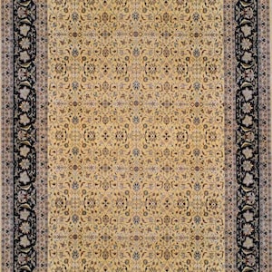 Millefleurs Quarter Moon Silk Carpet | 18&#39;4&quot; x 10&#39;2&quot; | Home Decor | Silk & Wool Area Rug
