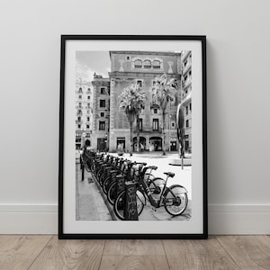 Barcelona Street - Real Photo black white Wall Art Original Urban Street Photography Prints Home Living Room office kitchen Hotel Decor gift