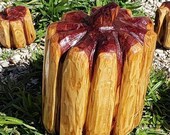 Chainsaw carving Pumpkin, wood pumpkin, cedar carving, free shipping